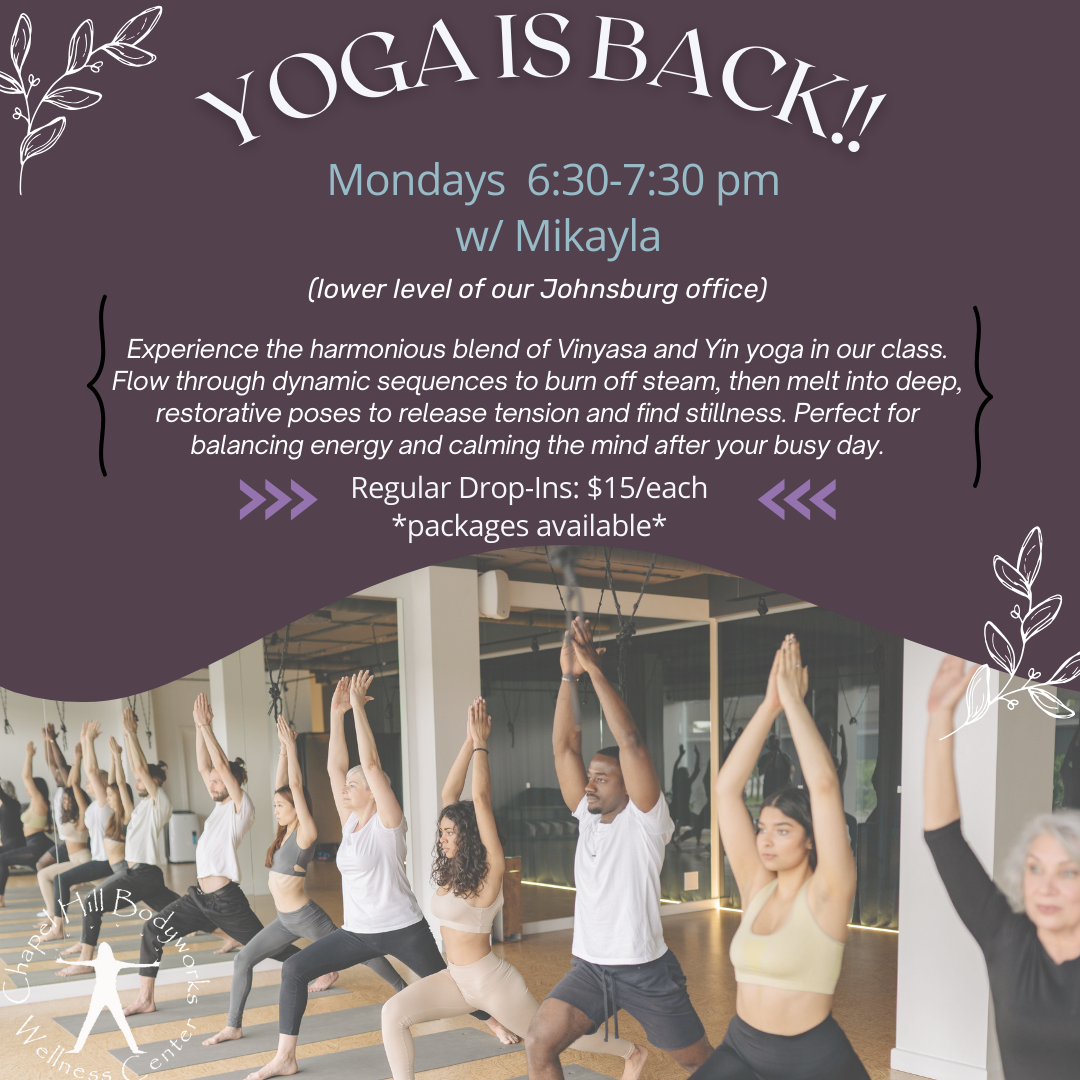 Yoga on Monday with Mikayla at 630pm